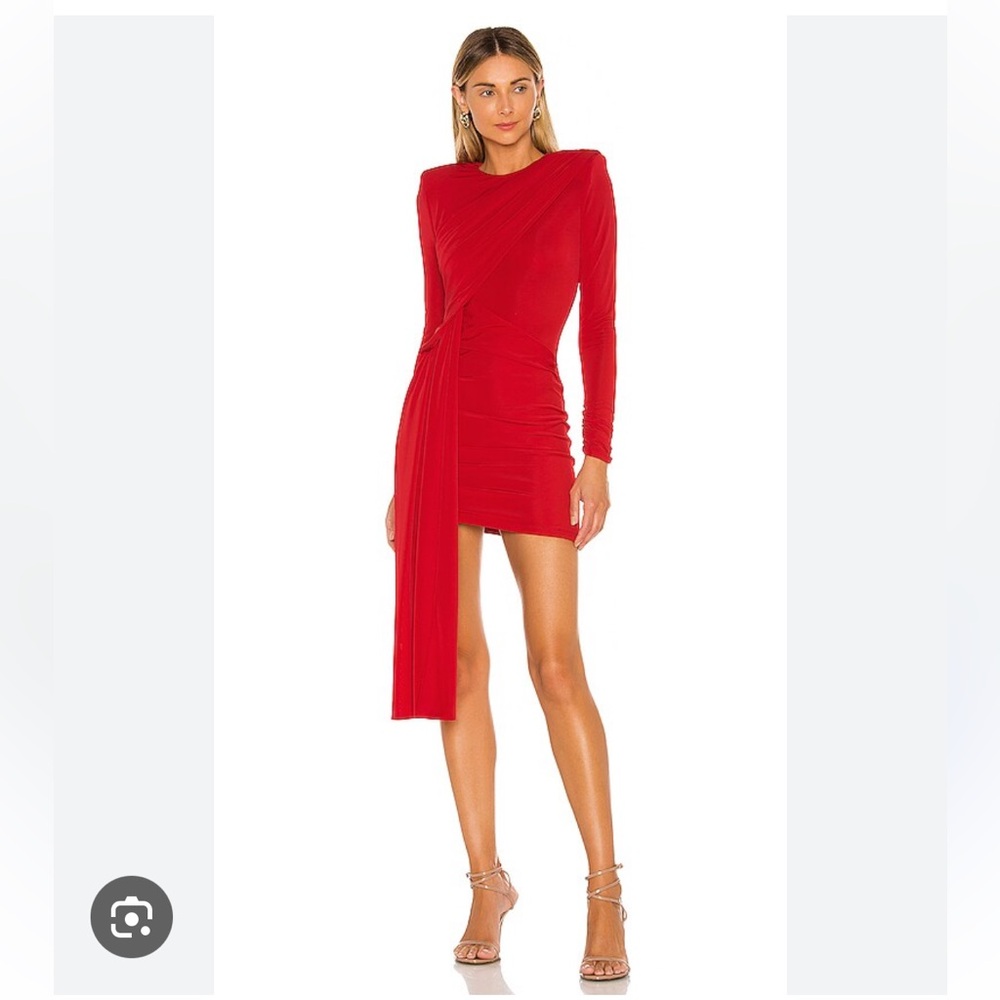 Michael Costello X Revolve red dress